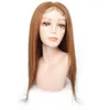 Kisshair Roir Human Hair 4x4 Lace Fermeure Wig 8 Ash Brown 27 Honey Blonde 30 Medium Auburn Brazilian Remy préparée1595013