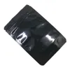 100 шт. / лот 8. 5x13 см черный стоячий алюминиевая фольга молния упаковка мешок с круглым окном Майларовая фольга многоразовый мешок для хранения печенья