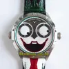 TW V3S Edition Konstantin Chaykin Joker Moon Phase White Dial NH35A Automatisk mekanisk mens Watch Bow -läderdesigner 189Q