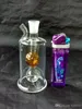 Inner peach heart water bottle Wholesale Glass bongs Oil Burner Glass Water Pipes Oil Rigs Smoking Rigs