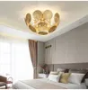 lumières led lustre éclairage éclairage intérieur Creative lumière luxe feuille de lotus nouveau plafonnier chinois hôtel chambre d'hôtes lustre