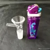 Accessori per bong in vetro con interruttore a fumo trasparente ﾠ, Tubi per fumatori in vetro colorati mini multicolori Tubi a mano Best Spoon glass Pipe