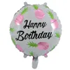 Ballon rond en aluminium ananas flamant rose, 18 pouces, décoration de fête d'anniversaire et de mariage, ballon en aluminium, jouets, vente en gros, nouvelle collection
