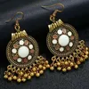Fashion-dangle örhängen för kvinnor Lyxig designer Bohemian Etnisk stil Tassel Drop Earrings Ancient Gold Indian Fringe Earring Smycken