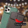 Silikonväska med kamera skyddare silder till iPhone 11 Pro Max Mjuk TPU Anti-Slip Texture Smart Cellphone Skydd med enskild Opp-väska