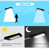 Solar Street Light Открытый светодиодный солнечный лампа 15 Вт 108 светодиодов Водонепроницаемая безопасность Радар датчик движения 2100LM Садовое освещение Super Bright