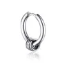 Clip on Stainless steel hoop earrings ring spring black women mens ear rings hip hop fashion jewelry will and sandy gift