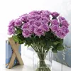 Artificial Flowers Rose Peony Flower Home Decoration Wedding Bridal Bouquet Flower High Quality 10 Colors GB844