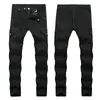 Pantalones vaqueros pitillo desgastados desgastados para hombre, pantalones vaqueros ajustados para motocicleta, pantalones vaqueros para hombre, pantalones vaqueros de Hip Hop para hombre 1238