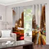 Rideaux personnalisés scène de nuit ville rue lumières colorées rideau luxe 3D fenêtre rideau pour salon