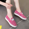 2020 Rivet Glitter Silver Skate Stud Hip Hop Fashion Black Shoes Men Elevator Dandelion Slip On Sneakers Hot Sale Autumn Popular da10