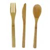 Bambu bestick set naturlig bambu sked gaffelkniv dinnerware set bambu sylt bestick kök serverar lx9042