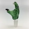 Newest Colorful Pyrex 14mm 18mm Joint Glass Bowl Cute Snake Design Smoking Handmade Head Herb For Smoking Bong Hookah Pipe Hot Cake DHL Free
