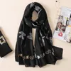 New Women Silk Scarf 40 Designs High Grade Shawl Silky Pashmina Large Size Wraps Sun-resistant Beach Towel Free Ship