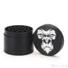 4Layer 50mm kruid tabakslijst zink legering kruid grasmolen chimpansee face rook crusher roken accessoires8125970