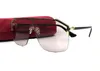 Summer Style Luxury 0291 Solglasögon för kvinnor Män Design Fashion Wrap Half Frame Coating Lens Carbon Fiber Ben UV400 Outdoor Eyew5194465