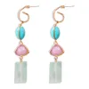 Dangle Chandelier Womens Luxury Designer Women Earrings Fashion Jewelry Street Creative Irregular Stone Long Eardrop