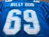 BILLY BOB # 69 Varsity Men Movie Football Jersey جميع مخيط أزرق S-3XL جودة عالية شحن مجاني