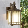 Lampa ścienna na zewnątrz wodoodporna lampa ogrodowa Nowe chińskie zewnętrzne ścianę kwadratowe drzwi wejście retro do nawy na zewnątrz wodoodporna ściana zewnętrzna ściana zewnętrzna