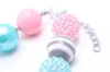 Cute Bow Fashion Baby Kid Chunky Necklace Best Gift Pink Color Bubblegume Bead Chunky Necklace Jewelry For Baby Kid Girl