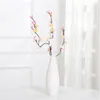 Fiore di prugna a stelo lungo finto (3 steli/pezzo) Fiore di prugna di simulazione di lunghezza 31,5 "per fiori artificiali decorativi per la casa di nozze