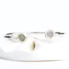 Partihandel-Open Bangle Luxury Designer Smycken för Pandora 925 Sterling Silver Set CZ Diamond Kvinnors Armband med låda