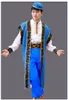 Männer Tanzkostüme Xinjiang Uygur Kleidung Kleidung der chinesischen Minderheit, Bühnenauftritt, Herrenkleidung mit Hut