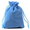 Bolsa de regalo 10 unids/lote 5x7cm 7x9cm 9x12cm 10x15cm bolsas de terciopelo con cordón bolsa de joyería bolsa de embalaje decoración de boda bolsas de recuerdo