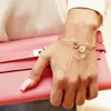 26 Brev Initial Manschett Armband Öppna Bangle Knot Charm Armband Rose Guld Silver För Kvinnor Kvinna Personlighet Uttalande Smycken Gåvor DHL