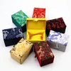 High-grade JinHe Chinese style jewelry box silk brocade pattern necklace bracelet custom made gift 3pc lot288c