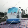 2021 New Inflatable Decoration Snow Globe For Christmas 3M Dia Human Size Snow Globe Photo Booth Customized Backdrop Christmas Yard Clear Bubble Dome