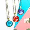 Glass Necklace Luminous Star Series Planet Darkness Crystal Necklaces