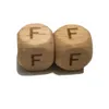 Square Wood Alphabet Beads Teether 12MM Natural Beech Wooden Letter Beads For Jewelry Toys Making DIY Baby Teething Necklace5494364