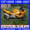 Ciało dla Yamaha Thunderace YZF1000R 96 97 98 99 00 01 238HM.17 Połysk pomarańczowy YZF-1000R YZF 1000R 1996 1997 1998 1999 2000 2001 2001 Wróżki