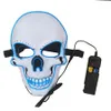 Halloween Led Mask Horringing Mask Light Up Scary Death Skull Skeleton Cosplay LED Costume Mask för Festival Party 8 Colors JK19099168350