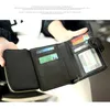 Étui portefeuille en cuir pour femmes, pochette avec fentes pour cartes de crédit, porte-monnaie avec fenêtre d'identification, 303U