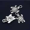 100pcs Silver Plated Tortoise Turtle Charms Pendants for Jewlery Making 21x12mm