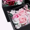 Rosblomma med presentförpackning födelsedag bröllop fest rose bad kropp tvålar blomma valentin dag gåvor bouquet1244x