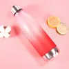 Gradient colour abrasive plastic cup leak-proof portable cup for men and women outdoor sports fitness portable cup Water Bottles T3I5333