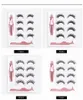 Magnetiska ögonfransar Eyeliner Set 25mm False Eyelash Magnetic Eyeliner Pincett 4 Par / Box Bekväm Long Makeup Kit J169