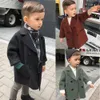 Ny FashionToddler Babyjacka Barn Höst Vinter Varma Pojkar Barn Läder Ytterkläder Fleece Toddler Boy Coat för spädbarn