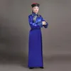 Atacado-oriental antigo traje masculino longo robe chinês qing dinastia homens vestuário stage wear tv filme cosplay outfit