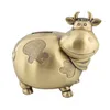 Mignon vache tirelire pot d'économie d'argent Vintage étain finition Bronze boîte à monnaie adorable cadeaux de pépinière pour enfants filles garçons