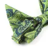 Tagerwilen Green Paisley Büyük Bowtie Damat Bowtie Siyah Smokin Bow Tie Preted Bow Tie Düğün Erkekleri Damatlar Bowtie211y