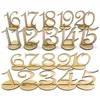 10pcs pack Hot Style Wooden Wedding Supplies Wedding Place Holder Table Number Figure Card Confetti Digital Seat Decoration