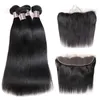 Ishow оптом прямые wefts 4 шт. С 13 * 4 кружева лобные перуанские человеческие пакеты волос с закрытием девственницы наращивания волос индийский для женщин все возрасты 8-28 дюймов черный