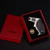 Jobon Jet Gun Shape Lighter Windproof Gas Refillable Straight Flame Cooking Cigar Lighters Gift for Men