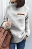 Mode Trui met lange mouwen, effen warme winter Rits Sherpa pluche Sweatshirt Zachte fleece trui Uitloper Coltrui Tops Hoodie4345769