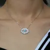 18k guldpläterad turkisk halsband Lucky Girl Gift Baguette Cubic Zirconia Turquoise Geomstone Top Quality Evileye Jewelry3483561