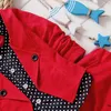Baby Boys Autumn Casual Clothing Set Baby Kids Button Letter Bow Clothing Sets Babe jacket pant 2pcs Set
